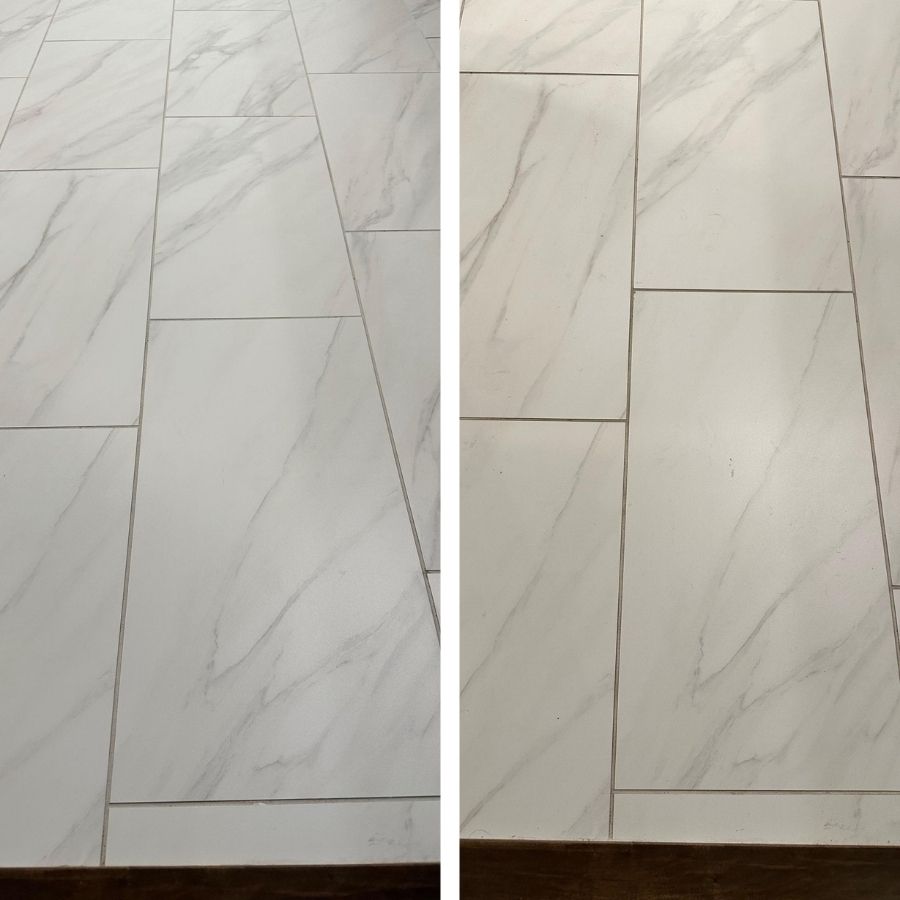 Before and After Tile and Grout Cleaning